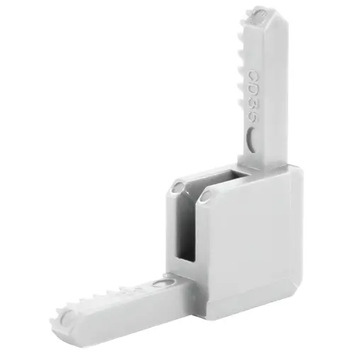 White Square Storm Window Corner for CRL - Sash Square Cut Fabrication