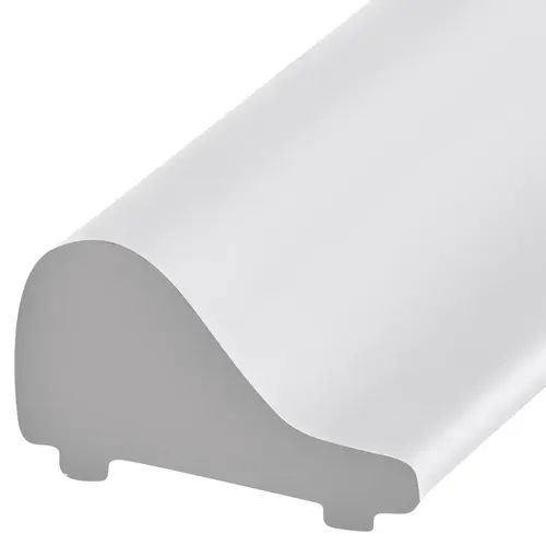 White Frameless Shower Door Tapered Threshold - 95" Stock Length