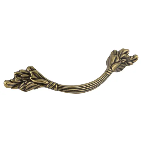 Natural Elegance Regency Brass Curved Cabinet Pull Handle 5 1/4" Length