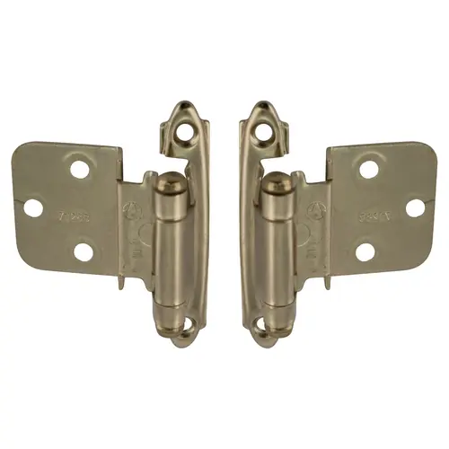 Non Self-Closing / Free Swinging Variable Overlay Flush Cabinet Hinge Pair Polished Brass Non Self-Closing / Free Swinging Variable Overlay Flush Cabinet Hinge Pair Polished Brass