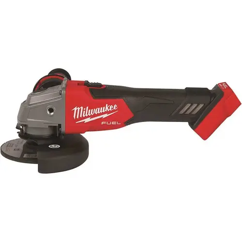 M18 FUEL 18-Volt Lithium-Ion Brushless Cordless 4-1/2 in./5 in. Grinder with Slide Switch (Tool-Only) Red M18 FUEL 18-Volt Lithium-Ion Brushless Cordless 4-1/2 in./5 in. Grinder with Slide Switch (Tool-Only) Red