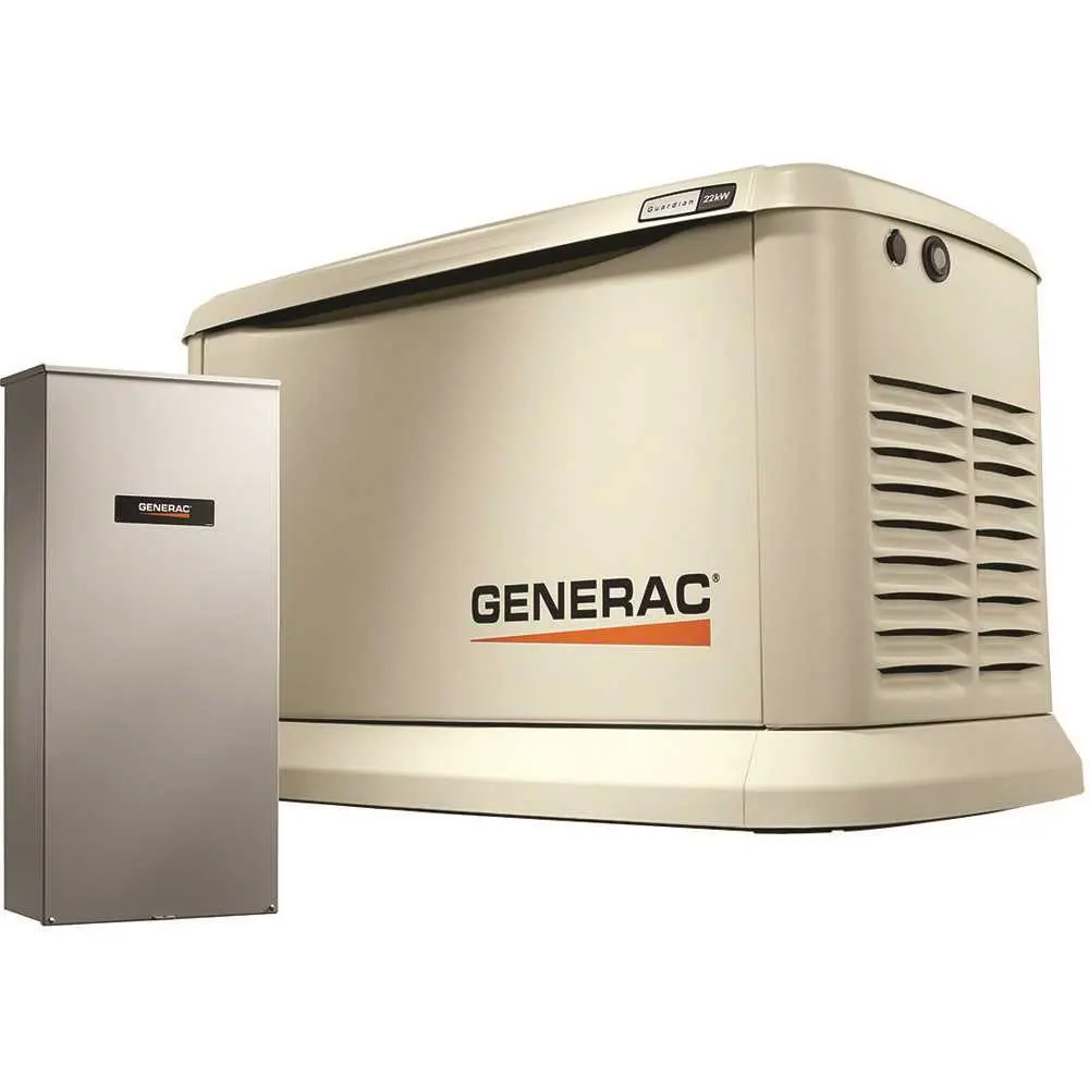 Generac Generator Guardian 19000 W 240 V Natural Gas or Propane Home Standby Beige 7043-2