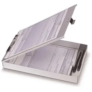 OFFICEMATE INTERNATIONAL CORP. 83200 Bottom Opening Storage Clipboard Letter Size Aluminum Silver