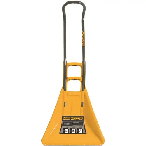 SNOBOSS Snow Shovel with Multiple Grips, 26 in W Blade, 21 in L Blade, Combo Blade, 56.28 in OAL Yellow