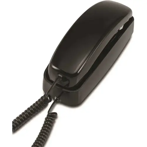Corded Trimline Phone Hearing Aid Compatible in Black