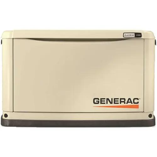 Generator Guardian 14000 W 240 V Natural Gas or Propane Home Standby Beige Generator Guardian 14000 W 240 V Natural Gas or Propane Home Standby Beige