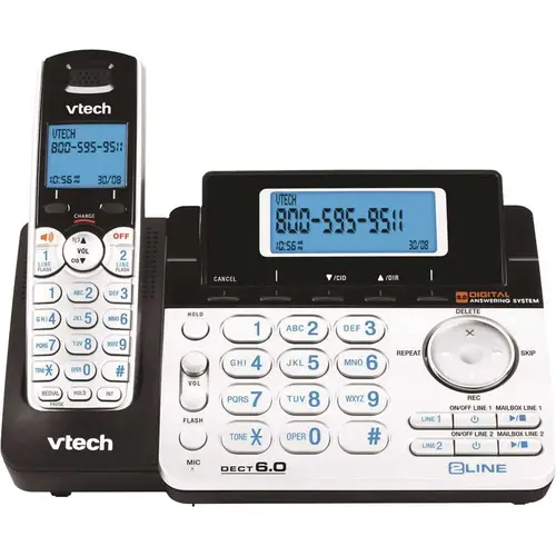 Cordless 2-Line Phone System with Digital Answering System Single-Handset System