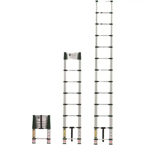 Home Series Telescoping Aluminum Ladder, 300-Lb. Duty Rating, 2.5 to 12.5-Ft. Anodize