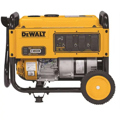 Portable Generator, 30 A, 120 V, Gas, 3.4 gal Tank, 10 hr Run Time, Recoil Start, Yellow Housing Portable Generator, 30 A, 120 V, Gas, 3.4 gal Tank, 10 hr Run Time, Recoil Start, Yellow Housing