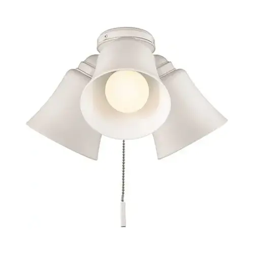 Williamson 3-Light Brushed Nickel Ceiling Fan Shades LED with Light Kit