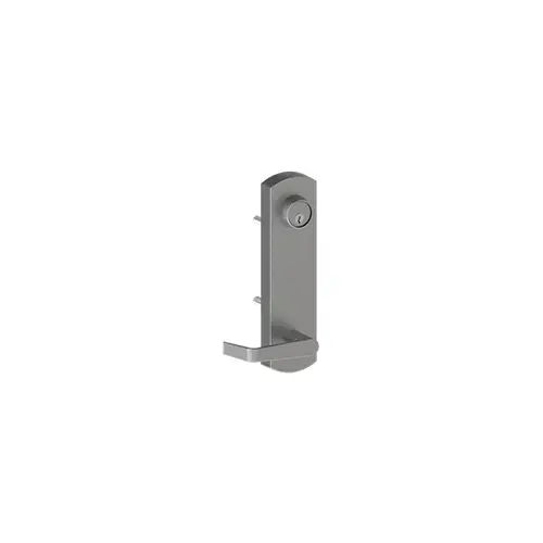 45CE Cylinder Escutcheon Outside Exit Device Trim with August Lever Satin Chrome Finish 45CE Cylinder Escutcheon Outside Exit Device Trim with August Lever Satin Chrome Finish