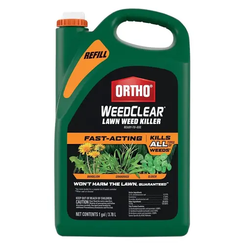 WeedClear Lawn Weed Killer Refill, Liquid, Spray Application, 1.33 gal Light Brown