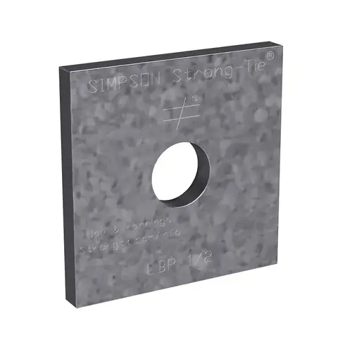 Bearing Plate 2" H X 0.1" W X 2" L Galvanized Steel Galvanized Bearing Plate 2" H X 0.1" W X 2" L Galvanized Steel Galvanized