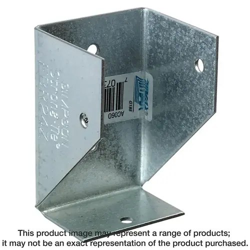 FBR Fence Bracket, 1-9/16 in W, 18 ga Thick Material, Steel, ZMAX Galvanized FBR Fence Bracket, 1-9/16 in W, 18 ga Thick Material, Steel, ZMAX Galvanized