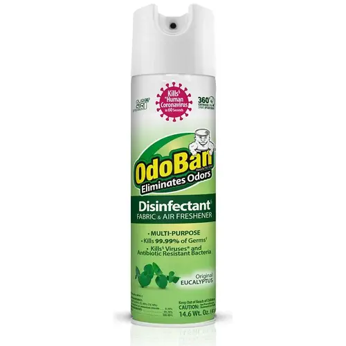 Fabric/Air Freshener Disinfectant, Eucalyptus, 14-oz.