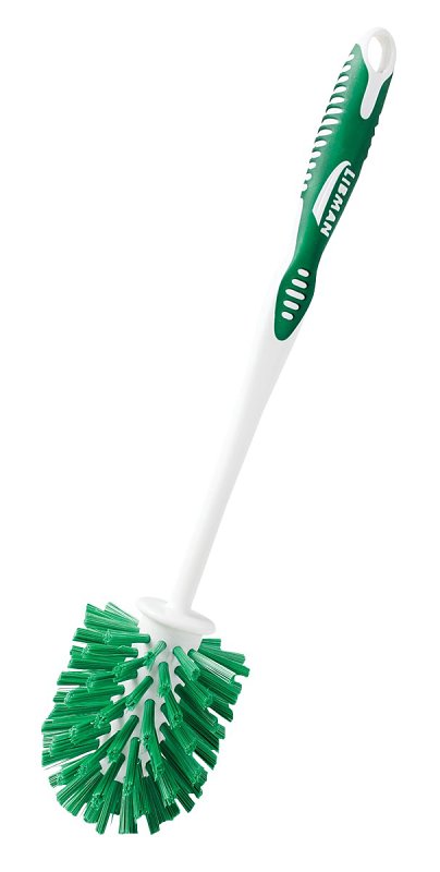 Libman 22 Bowl Brush 1" W Hard Bristle 14" Rubber Handle Green/White