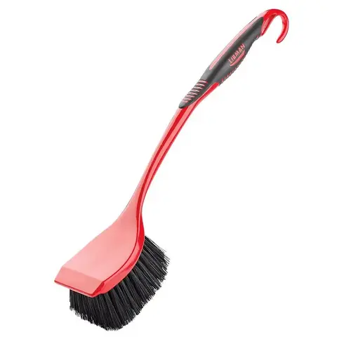 Long Handle Scrub Brush 2.75" W Medium Bristle 17.5" Polypropylene Handle Black/Red Long Handle Scrub Brush 2.75" W Medium Bristle 17.5" Polypropylene Handle Black/Red