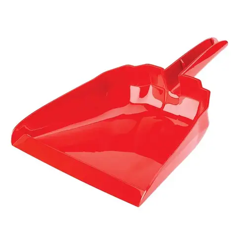 Big Dustpan, 16 in L, 13-1/2 in W, Polypropylene, Red Big Dustpan, 16 in L, 13-1/2 in W, Polypropylene, Red