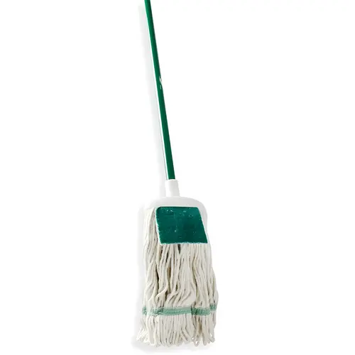 Wet Mop, 58-3/4 in L, Cotton Mop Head, Steel Handle - pack of 6