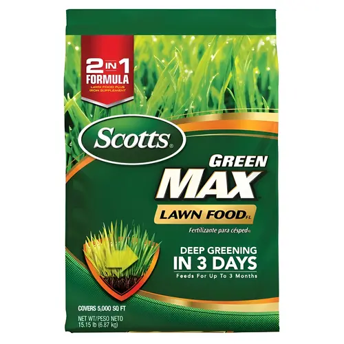 Lawn Fertilizer Green Max All-Purpose For Multiple Grass Types 5000 sq ft Black/Blue/Gray