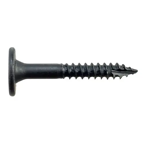 Outdoor Accents Screw, 1/4 in Thread, 2 in L, Standard Thread, Low Profile Head Black - pack of 12