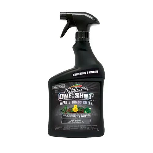 ONE-SHOT Weed and Grass Killer, Liquid, Clear/Pale Yellow, 32 fl-oz Bottle ONE-SHOT Weed and Grass Killer, Liquid, Clear/Pale Yellow, 32 fl-oz Bottle