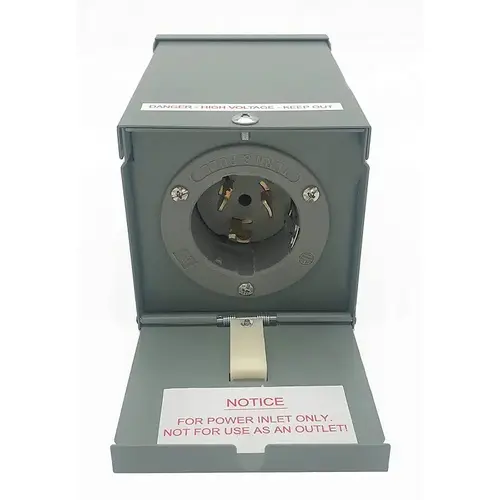 BOX INLET POWER W/COVER 50A
