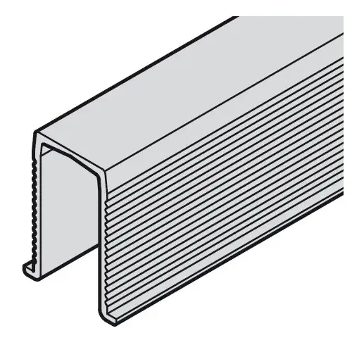 Guide Track, Bottom 39 3/8" for Hafele Slido D-Line11, Length 1000 mm (1 m) Black