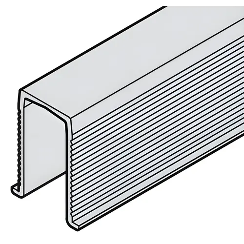 Guide Track, Bottom, 39-3/8" Length, Plastic Material, Black Finish, For Hafele Slido D-Line11 Sliding Systems