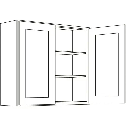 Cabinetry 30" W X 30" H 2 Door Wall Cabinet, Country Oak