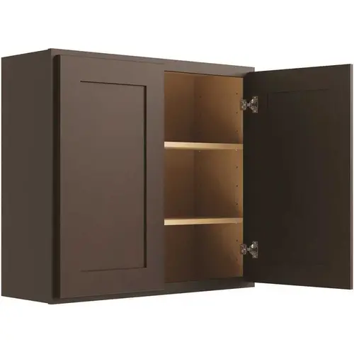 Cabinetry 24" W X 30" H 2 Door Wall Cabinet, Luxor Espresso