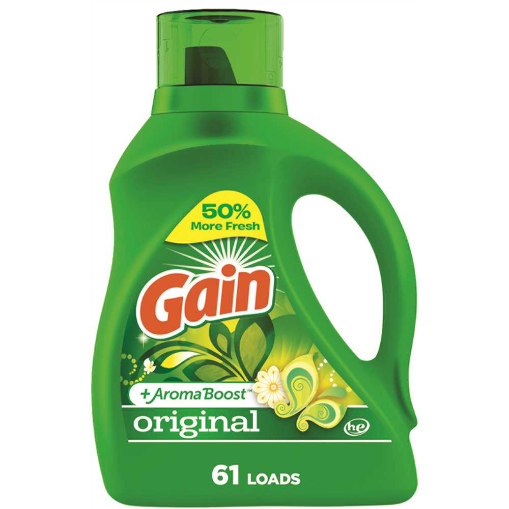 GAIN 3077209210 88 Oz. Plus Aromaboost Original Scent He Liquid Laundry Detergent - pack of 4