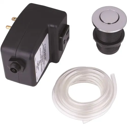 Single Outlet Garbage Disposal Air Switch, Chrome Single Outlet Garbage Disposal Air Switch, Chrome