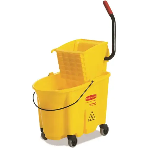 Combination Wet Mop Bucket And Wringer 35 Qt Yellow Combination Wet Mop Bucket And Wringer 35 Qt Yellow