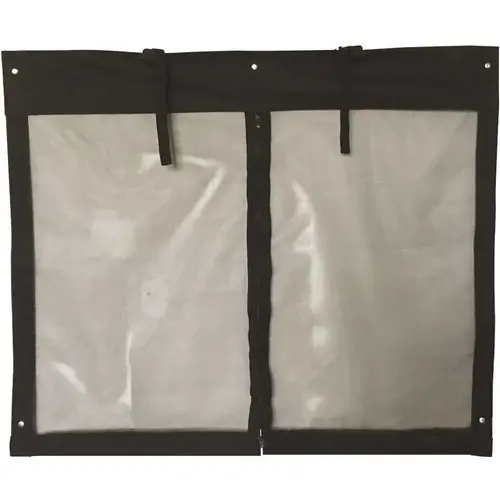 12 ft. x 7 ft. Snap-On Garage Door Screen with Zipper Black
