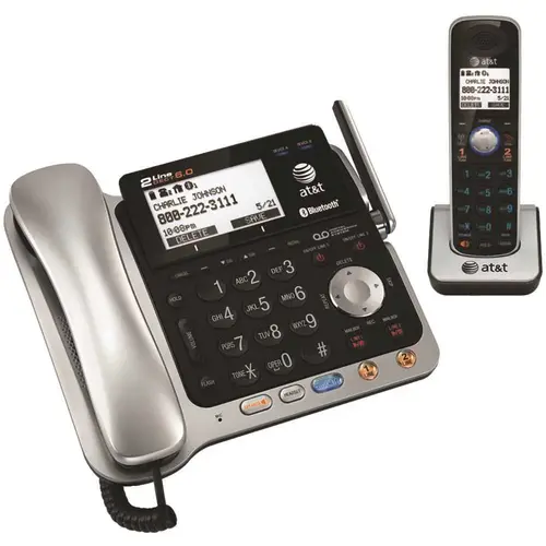 DECT 6. 0 2-Line Corded/Cordless Bluetooth Phone System