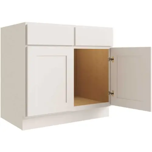 Cabinetry 33" W Sink Base Cabinet, Luxor White Cabinetry 33" W Sink Base Cabinet, Luxor White