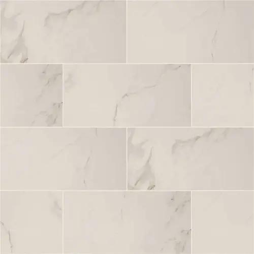 12 in. x 24 in. Carrara Polished Porcelain Floor and Wall Tile (16 sq. ft./case) - pack of 8 12 in. x 24 in. Carrara Polished Porcelain Floor and Wall Tile (16 sq. ft./case) - pack of 8