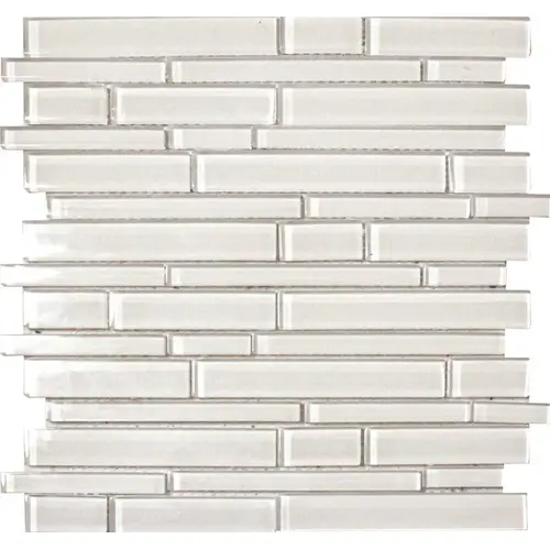 Ice Interlocking 12 in. x 13.25 in. Glossy Glass Patterned Look Wall Tile (10 sq. ft./Case) - pack of 10 Ice Interlocking 12 in. x 13.25 in. Glossy Glass Patterned Look Wall Tile (10 sq. ft./Case) - pack of 10