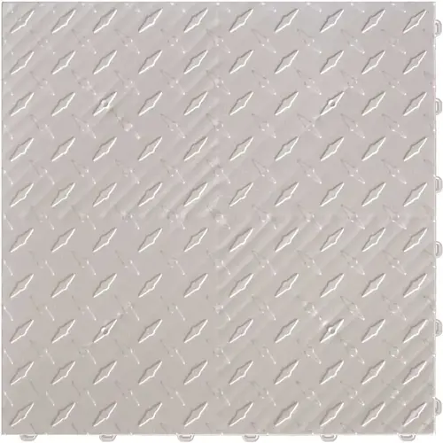 15.75 in. x 15.75 in. Pearl Silver Diamond Trax 25-Tile Modular Flooring Pack (43 sq. ft./case)