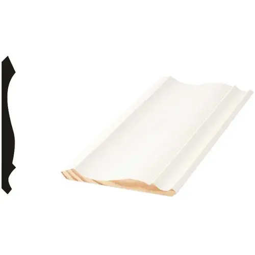 WM 45 9/16 in. x 5-1/4 in. x 96 in. Primed Finger-Jointed Crown Moulding White WM 45 9/16 in. x 5-1/4 in. x 96 in. Primed Finger-Jointed Crown Moulding White