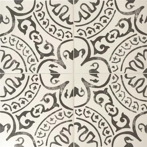 Encaustic Baroque Stamp 8 in. x 8 in. Matte Porcelain Patterned Look Floor and Wall Tile (5.16 sq. ft./Case) Encaustic Baroque Stamp 8 in. x 8 in. Matte Porcelain Patterned Look Floor and Wall Tile (5.16 sq. ft./Case)