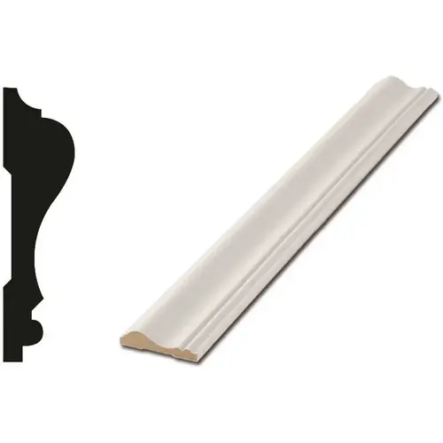 WM390 11/16 in. x 2-5/8 in. x 96 in. Chair Rail Moulding White