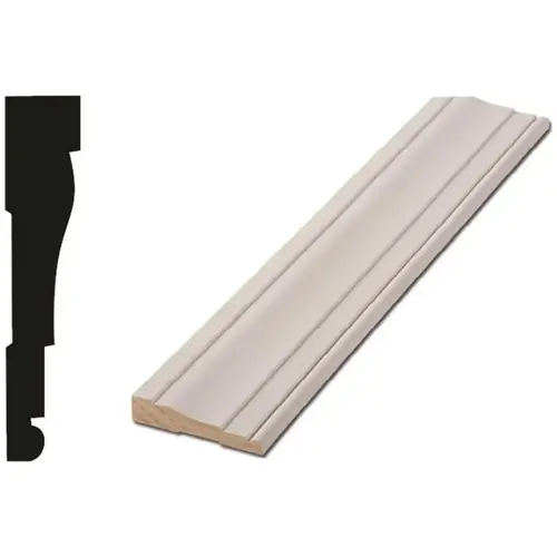LWM 445 5/8 in. x 3-1/4 in. x 96 in. Primed Finger-Jointed Casing White LWM 445 5/8 in. x 3-1/4 in. x 96 in. Primed Finger-Jointed Casing White