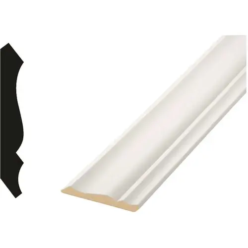 WM49 - 7/16 in x 3-5/8 in x 96 in. MDF Crown Moulding White