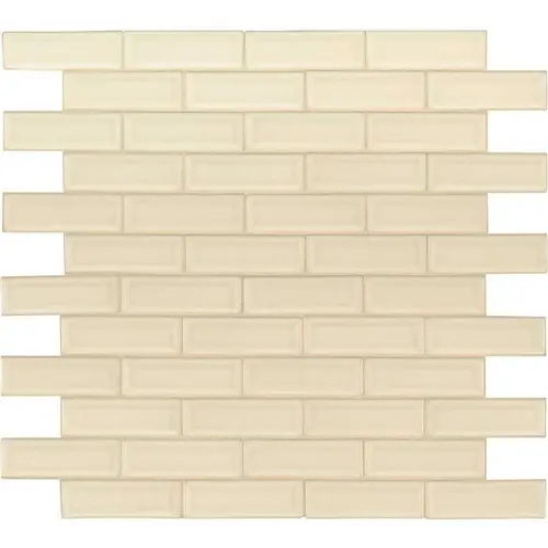Antique White Beveled 12 in. x 12 in. Glossy Ceramic Patterned Look Wall Tile (10 sq. ft./Case) Antique White Beveled 12 in. x 12 in. Glossy Ceramic Patterned Look Wall Tile (10 sq. ft./Case)