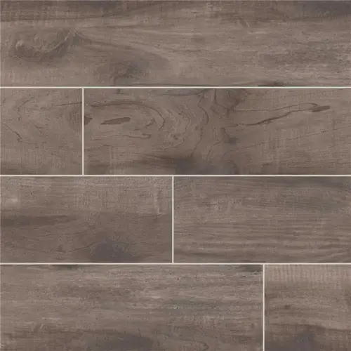 Country River Mist 8 in. x 48 in. Matte Porcelain Wood Look Floor and Wall Tile (10.66 sq. ft./Case) - pack of 4 Country River Mist 8 in. x 48 in. Matte Porcelain Wood Look Floor and Wall Tile (10.66 sq. ft./Case) - pack of 4