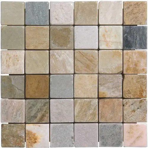 12 in. x 12 in. x 10mm Horizon Tumbled Slate Mesh-Mounted Mosaic Floor and Wall Tile ( 10 sq. ft. / case ) 12 in. x 12 in. x 10mm Horizon Tumbled Slate Mesh-Mounted Mosaic Floor and Wall Tile ( 10 sq. ft. / case )