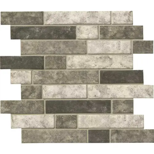 Urban Tapestry Interlocking 11.75 in. x 13.63 in. Glossy Glass Patterned Look Floor and Wall Tile (14.55 sq. ft./Case) - pack of 15 Urban Tapestry Interlocking 11.75 in. x 13.63 in. Glossy Glass Patterned Look Floor and Wall Tile (14.55 sq. ft./Case) - pack of 15