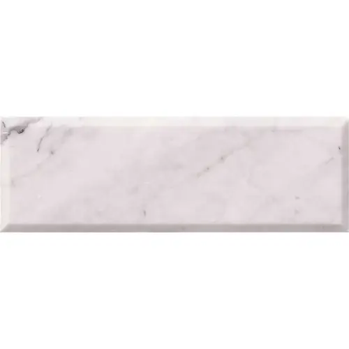 Arabescato Carrara Beveled 4 in. x 12 in. Honed Marble Stone Look Wall Tile (4.95 sq. ft./Case) Arabescato Carrara Beveled 4 in. x 12 in. Honed Marble Stone Look Wall Tile (4.95 sq. ft./Case)